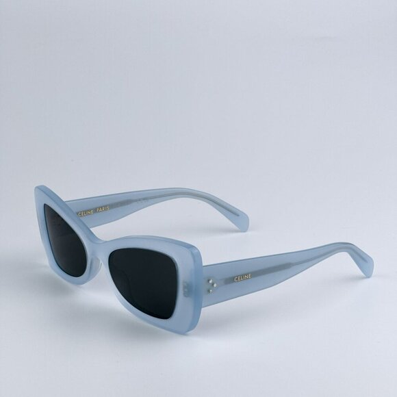 Celine CL40236I 84A CELINE 3 DOTS BRAND NEW Sunglasses Blue Grey Women Butterfly - Picture 8 of 13